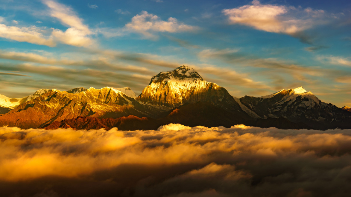 Dhaulagiri Mountain Sunset